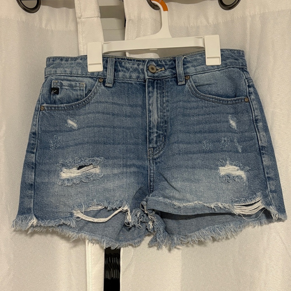 KanCan Blue Distressed Jean Shorts